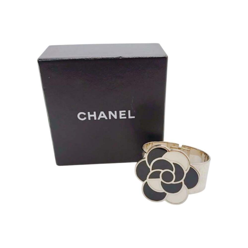 Chanel Camellia Bracelet Metal Black #222125C10B